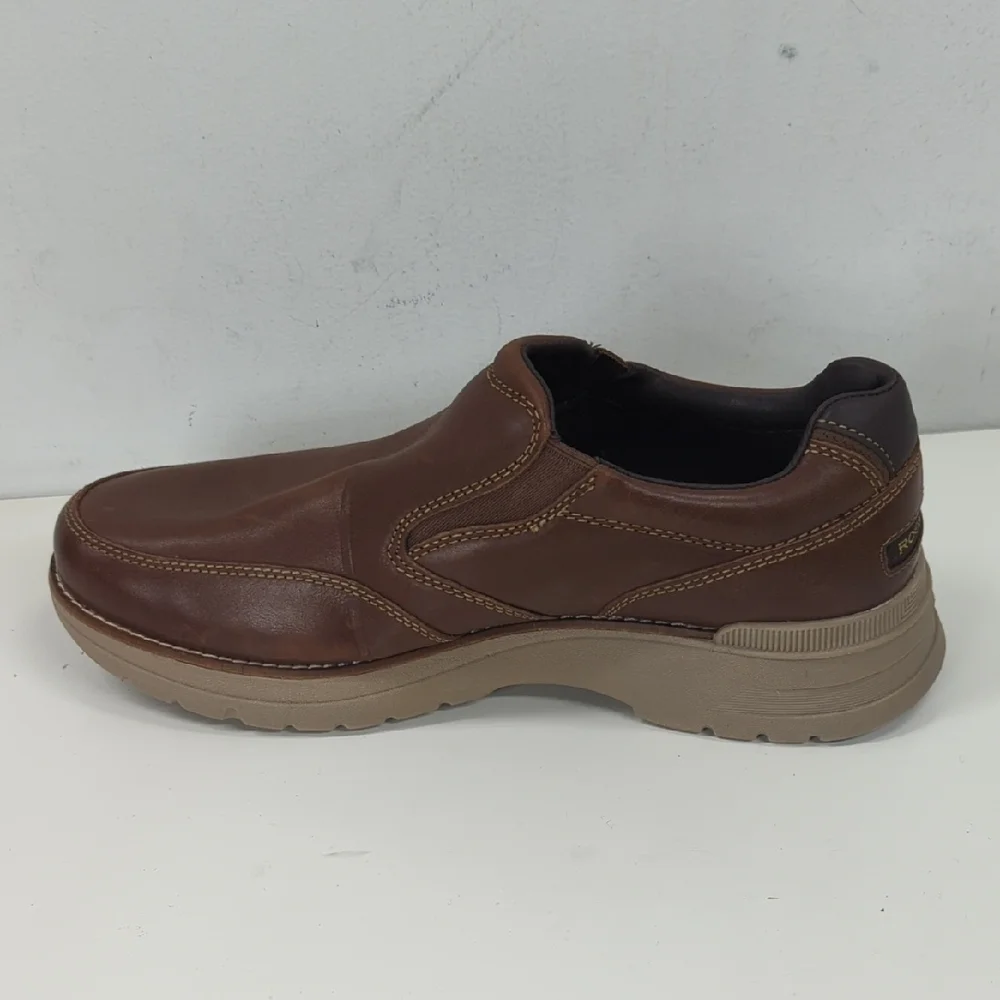 NEW Rockport Prowalker Slip On in Brown Leather Size 7.5